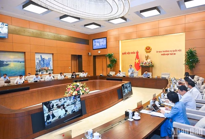 Quang cảnh phiên họp của Ủy ban Thường vụ Quốc hội sáng 12/9. (Ảnh: DUY LINH) Quang cảnh phiên họp của Ủy ban Thường vụ Quốc hội sáng 12/9. (Ảnh: DUY LINH)
