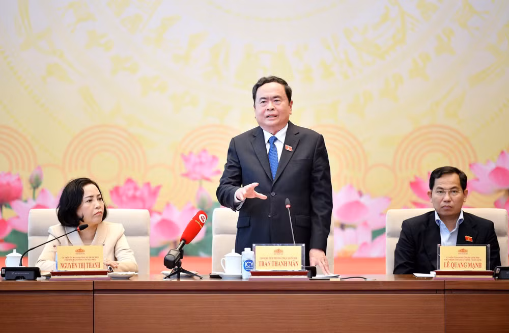 Phó Chủ tịch Thường trực Quốc hội Trần Thanh Mẫn phát biểu tại buổi gặp mặt. Phó Chủ tịch Thường trực Quốc hội Trần Thanh Mẫn phát biểu tại buổi gặp mặt.