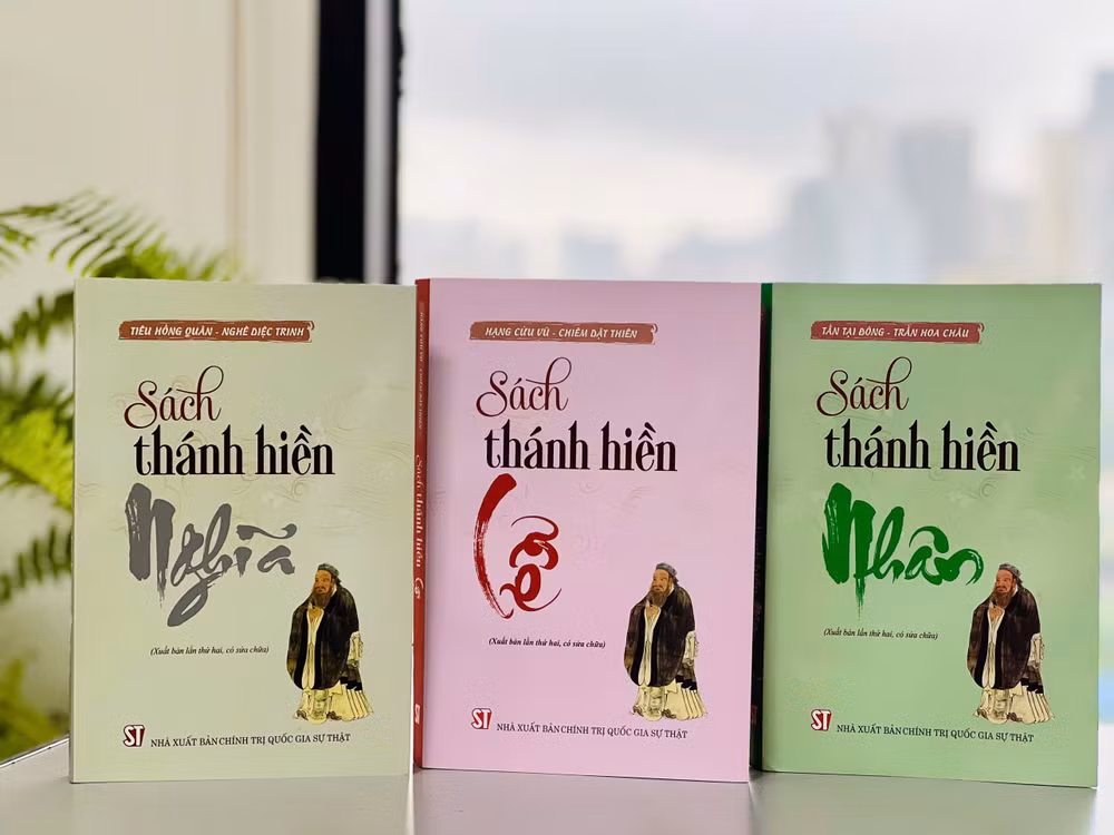 Bộ sách “Sách thánh hiền” Nhân, Lễ, Nghĩa do Nhà xuất bản Chính trị quốc gia Sự thật tái bản lần hai.