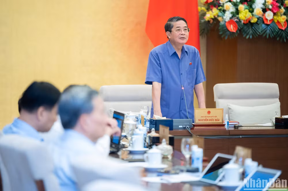 Phó Chủ tịch Quốc hội Nguyễn Đức Hải phát biểu ý kiến. (Ảnh: DUY LINH) Phó Chủ tịch Quốc hội Nguyễn Đức Hải phát biểu ý kiến. (Ảnh: DUY LINH)