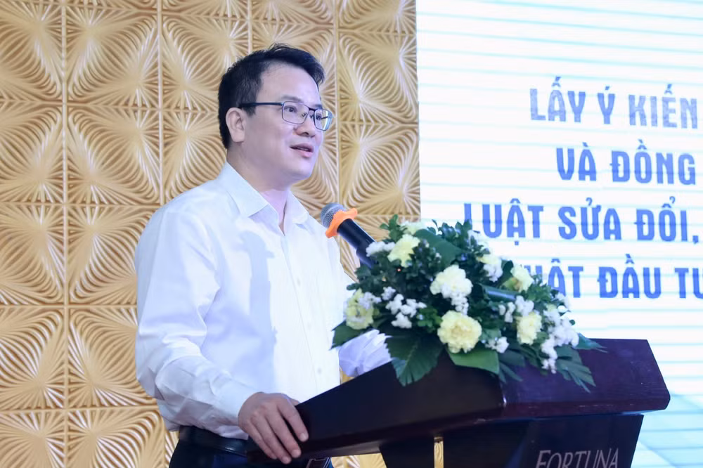 Thứ trưởng Kế hoạch và Đầu tư Trần Quốc Phương phát biểu khai mạc hội thảo. (Ảnh: MPI)