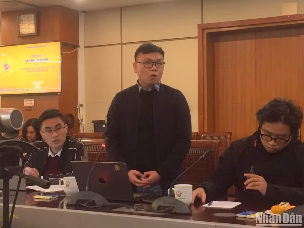 Ông Trần Minh Tuấn, Giám đốc Công ty Cổ phần Khoa học dữ liệu (METRIC) phát biểu tại buổi họp báo. Ông Trần Minh Tuấn, Giám đốc Công ty Cổ phần Khoa học dữ liệu (METRIC) phát biểu tại buổi họp báo.