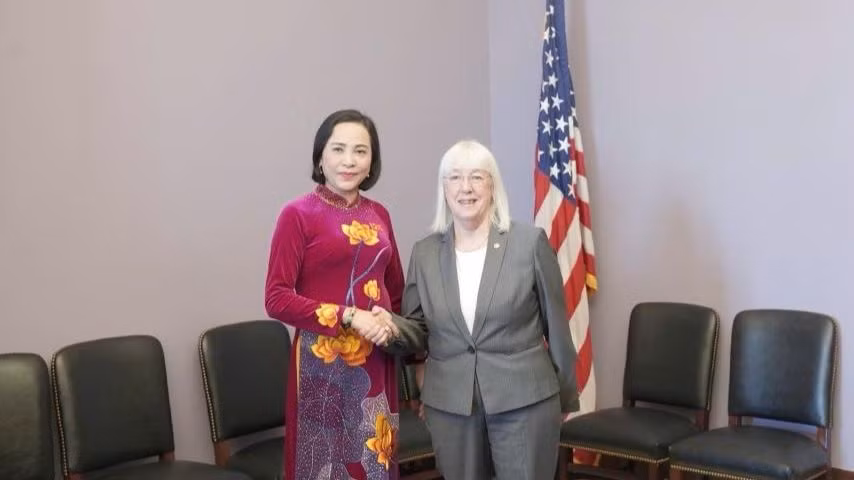 Phó Chủ tịch Quốc hội Nguyễn Thị Thanh gặp Thượng nghị sĩ Hoa Kỳ Patricia Murray.