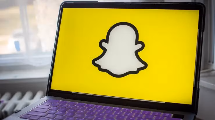 Logo Snapchat trên màn hình máy tính. (Ảnh: Getty Images)