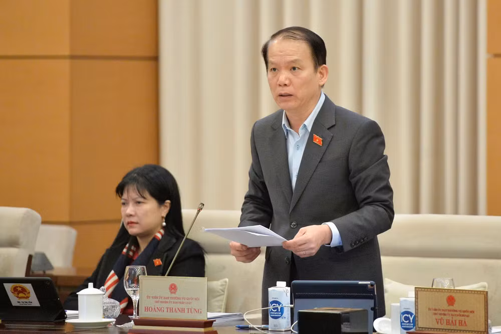 Chủ nhiệm Ủy ban Pháp luật của Quốc hội Hoàng Thanh Tùng. (Ảnh: DUY LINH) Chủ nhiệm Ủy ban Pháp luật của Quốc hội Hoàng Thanh Tùng. (Ảnh: DUY LINH)