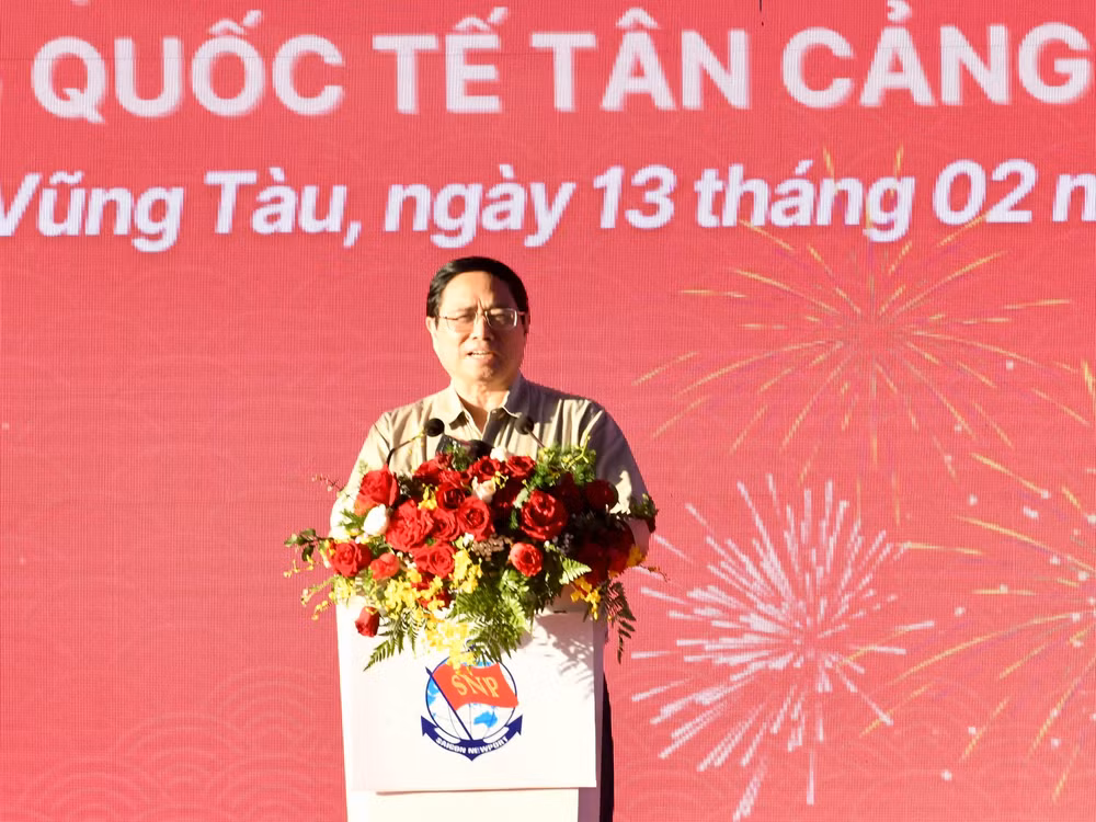Thủ tướng Phạm Minh Chính phát biểu ý kiến tại buổi lễ. Thủ tướng Phạm Minh Chính phát biểu ý kiến tại buổi lễ.