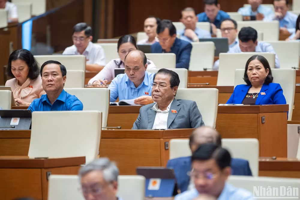 Các đại biểu dự phiên họp chiều 8/11. (Ảnh: ĐĂNG KHOA)