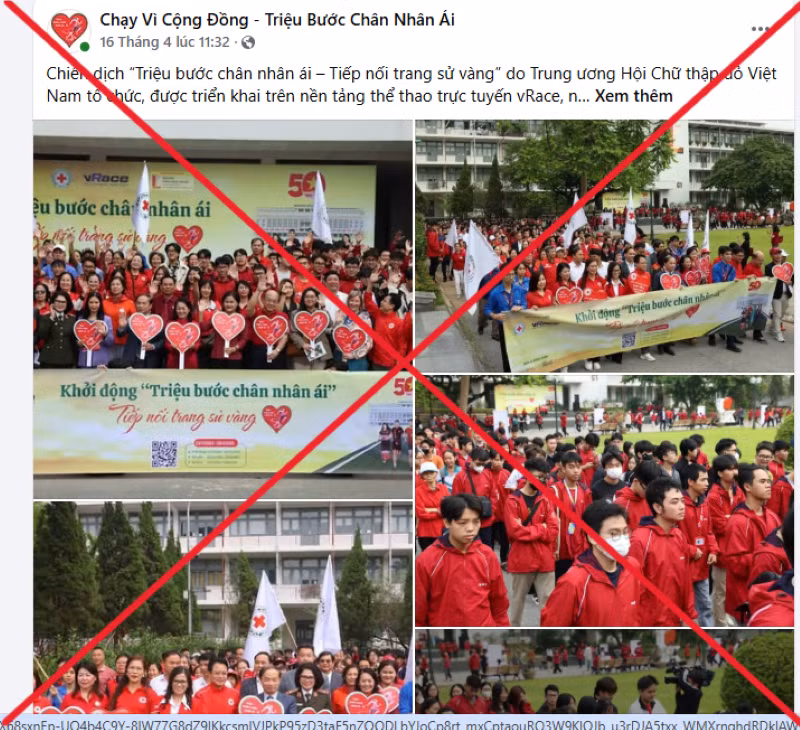 Trang fanpage giả đăng nhiều bài viết để kêu gọi quyên góp, gây quỹ. (Ảnh chụp màn hình)