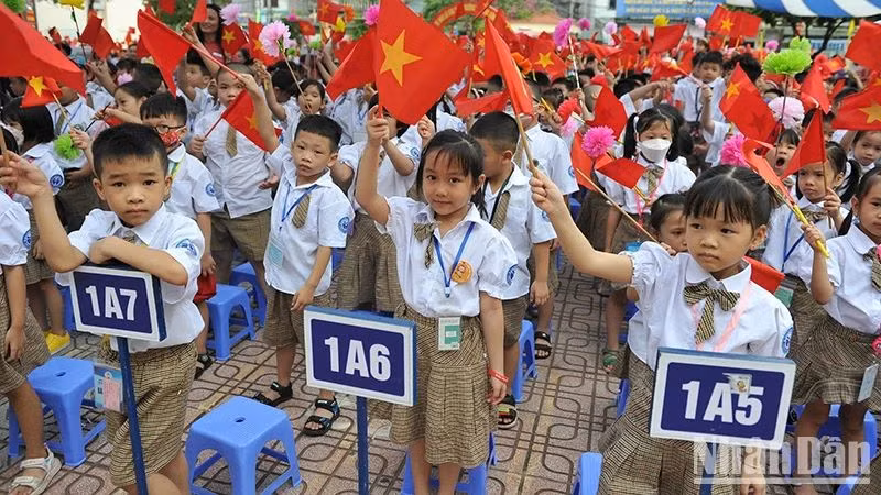 Học sinh tiểu học Hà Nội. (Ảnh: ĐĂNG KHOA)