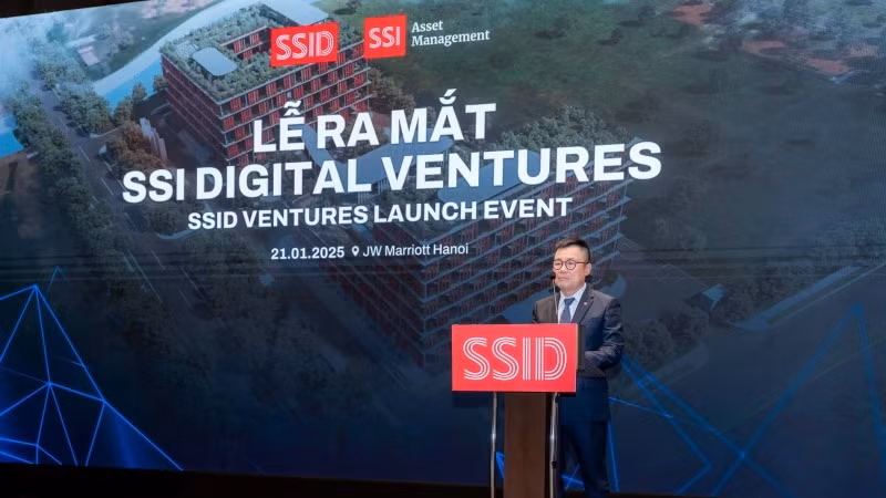 Chủ tịch HĐQT Công ty Cổ phần Chứng khoán SSI Nguyễn Duy Hưng chia sẻ tại Lễ ra mắt SSI Digital Ventures.