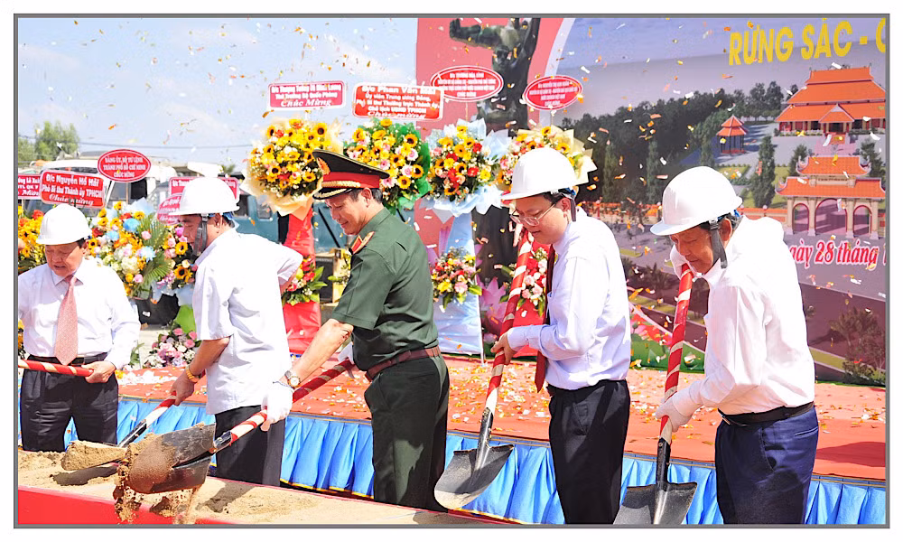 Dự kiến Đền tưởng niệm Anh hùng liệt sĩ Rừng Sác sẽ hoàn thành vào ngày 27/7/2024.