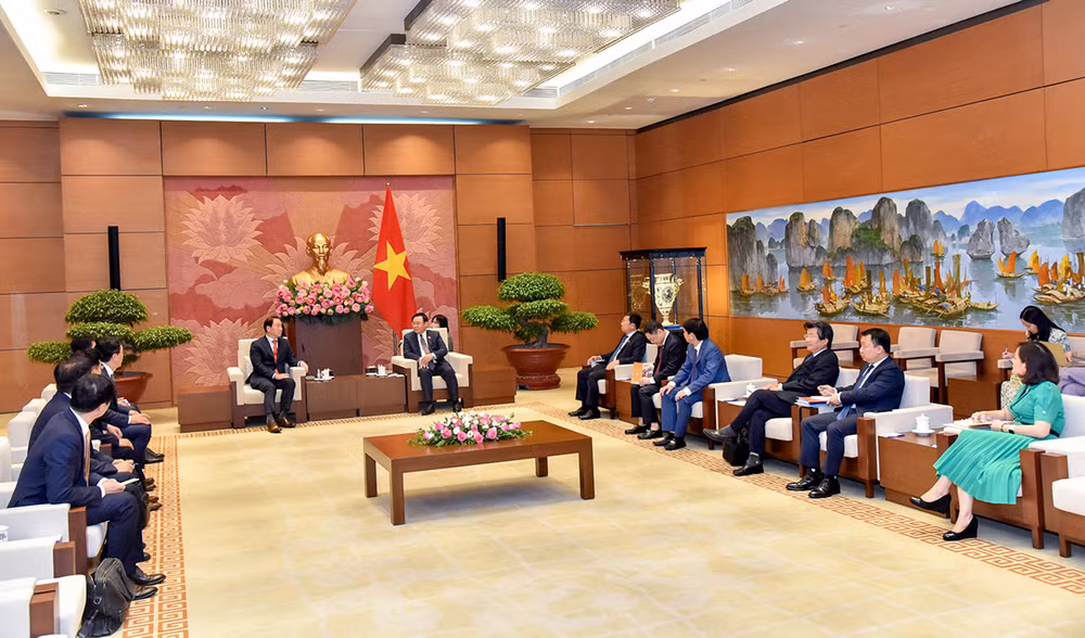 Quang cảnh buổi tiếp tại Nhà Quốc hội. (Ảnh Duy Linh)