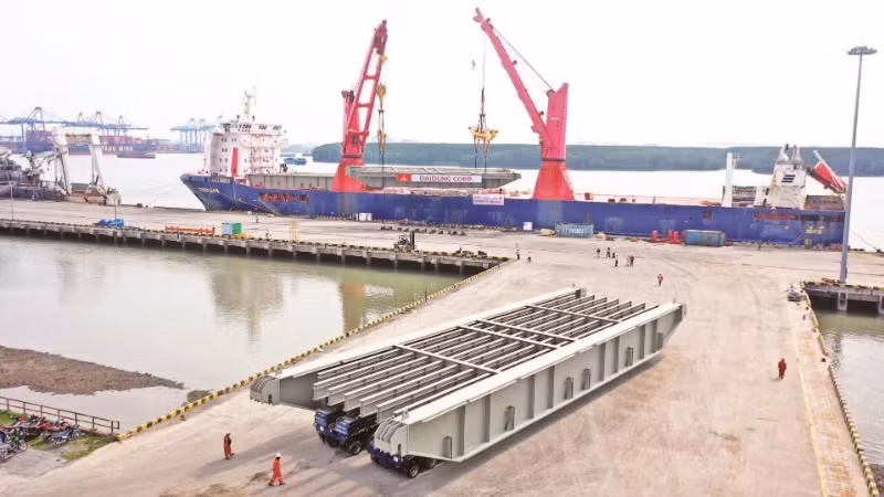 Cấu kiện siêu trường, siêu trọng dự án Sàn nâng Shiplift System, xuất khẩu đến Florida (Mỹ) của Tập đoàn Đại Dũng.