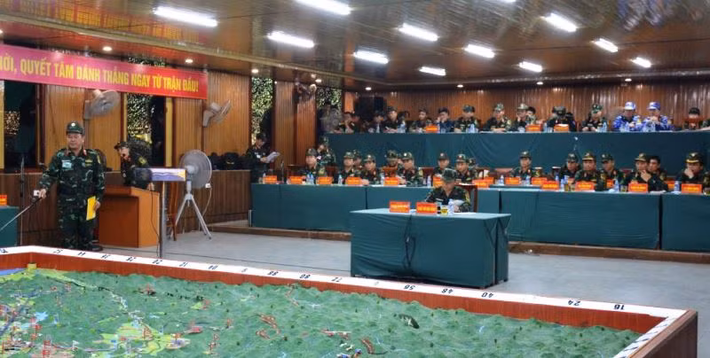 Hội nghị Đảng ủy Quân sự tỉnh thông qua quyết tâm tác chiến khu vực phòng thủ.