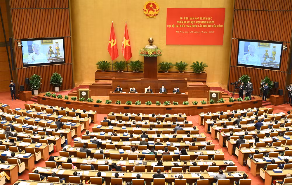 Quang cảnh Hội nghị Văn hóa toàn quốc, ngày 24/11/2021. Ảnh: Nguyễn Đăng