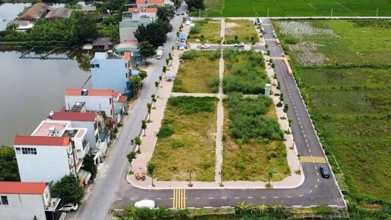 Khu đất đấu giá xã Thanh Cao, huyện Thanh Oai. 
