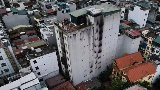 Chung cư xảy ra vụ cháy. 