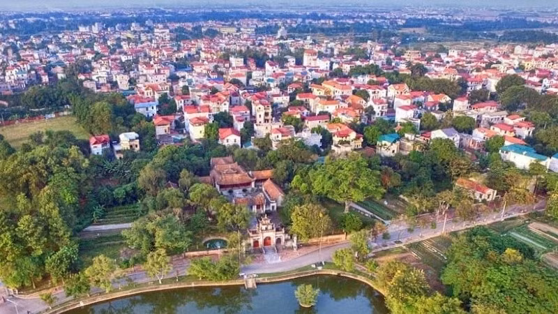 Diện mạo huyện Đông Anh ngày càng khang trang, hiện đại. 