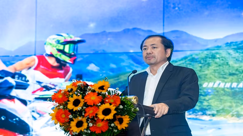 Ông Trần Việt Anh, Chủ tịch HĐQT Công ty Cổ phần Bình Định F1 (BDF1) phát biểu tại buổi lễ. Ông Trần Việt Anh, Chủ tịch HĐQT Công ty Cổ phần Bình Định F1 (BDF1) phát biểu tại buổi lễ.