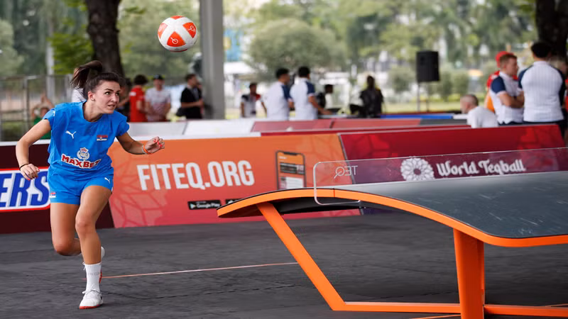 Giải TeqBall quốc tế năm 2024 diễn ra từ ngày 6 đến 9/6 có sự tham gia của hàng trăm vận động viên đến từ nhiều nơi trên thế giới. Giải TeqBall quốc tế năm 2024 diễn ra từ ngày 6 đến 9/6 có sự tham gia của hàng trăm vận động viên đến từ nhiều nơi trên thế giới.