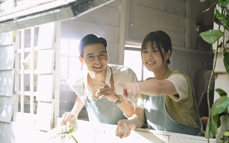 Cảnh trong phim “Nụ hôn bạc tỷ” của nhà sản xuất Thu Trang.