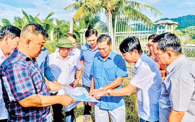 Chủ tịch Ủy ban nhân dân thành phố Hải Phòng Nguyễn Văn Tùng cùng các ngành chức năng thị sát, kiểm tra tình hình quản lý, sử dụng đất đai phát triển du lịch tại khu du lịch Đồ Sơn.