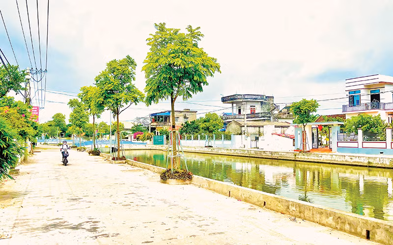 Diện mạo xã nông thôn mới kiểu mẫu Liên Minh (huyện Vụ Bản, tỉnh Nam Định).