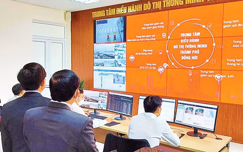 Trung tâm điều hành đô thị thông minh thành phố Đồng Hới.