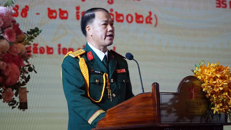 Đại tá Trần Văn Tâm, Tùy viên Quốc phòng Việt Nam tại Campuchia. (Ảnh: Nguyễn Hiệp)