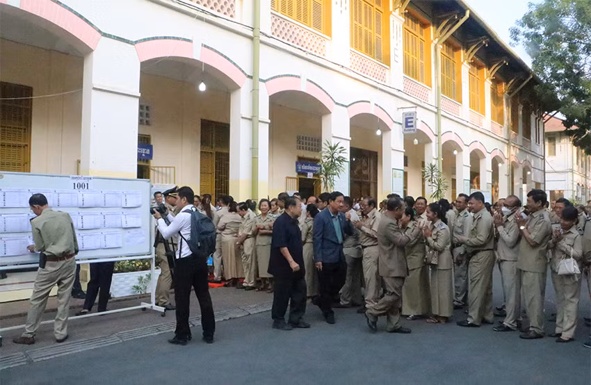 Thượng viện Campuchia có nhiệm kỳ 6 năm. Cử tri đi bầu là nghị sĩ Quốc hội và ủy viên Hội đồng xã, phường đương nhiệm. (Ảnh: Nguyễn Hiệp)