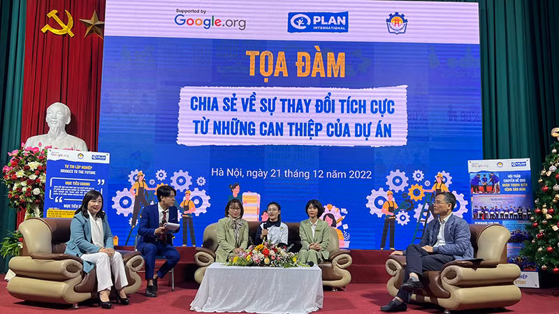 Tọa đàm tại lễ tổng kết dự án. (Ảnh: Plan International Việt Nam)