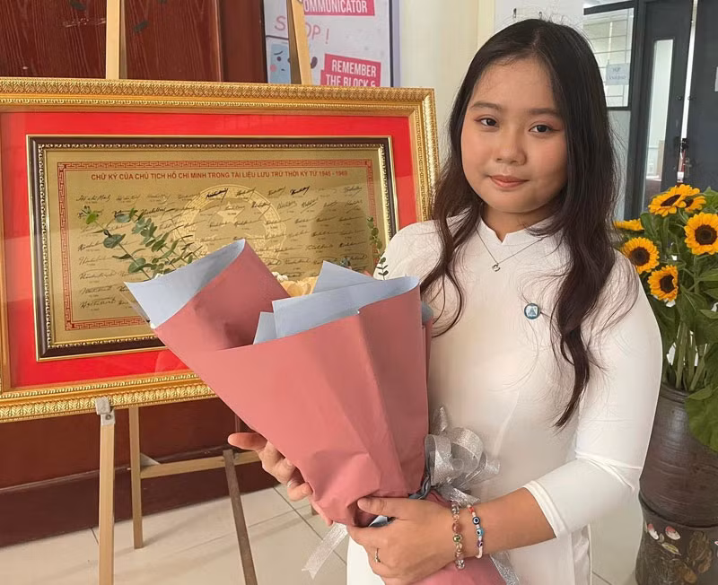 Đảng viên trẻ Nguyễn Mai Trang.