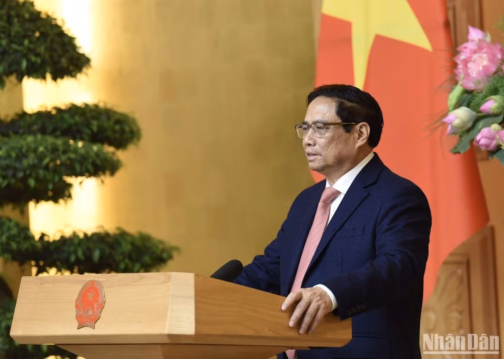 Thủ tướng Phạm Minh Chính phát biểu chỉ đạo. Thủ tướng Phạm Minh Chính phát biểu chỉ đạo.