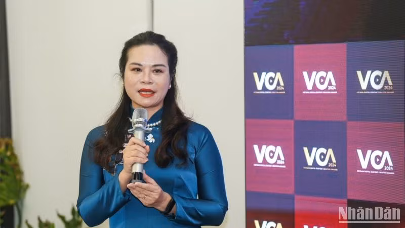 Bà Phạm Thị Kim Oanh phát biểu tại sự kiện.