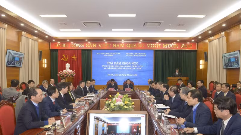 Học viện Chính trị Quốc gia Hồ Chí Minh, Viện Hàn lâm Khoa học và Công nghệ Việt Nam phối hợp tổ chức Tọa đàm khoa học “Trí tuệ nhân tạo: Định hướng chiến lược và giải pháp chính sách cho Việt Nam”.