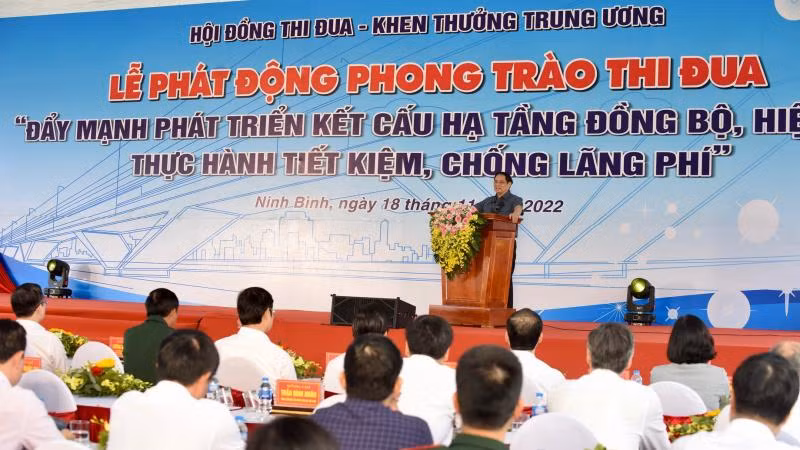 Thủ tướng Phạm Minh Chính phát biểu tại lễ phát động. (Ảnh: Trần Hải) Thủ tướng Phạm Minh Chính phát biểu tại lễ phát động. (Ảnh: Trần Hải)