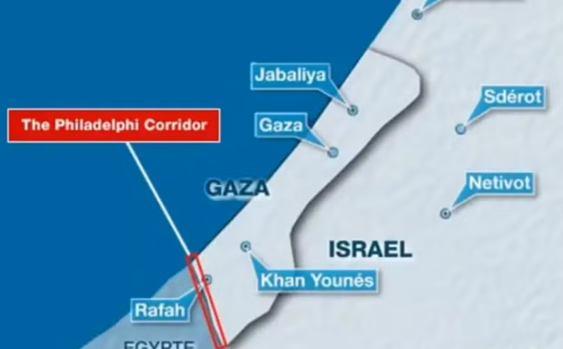 Hành lang Philadelphi giữa Ai Cập và Gaza. (Ảnh: Sputnik/TTXVN)