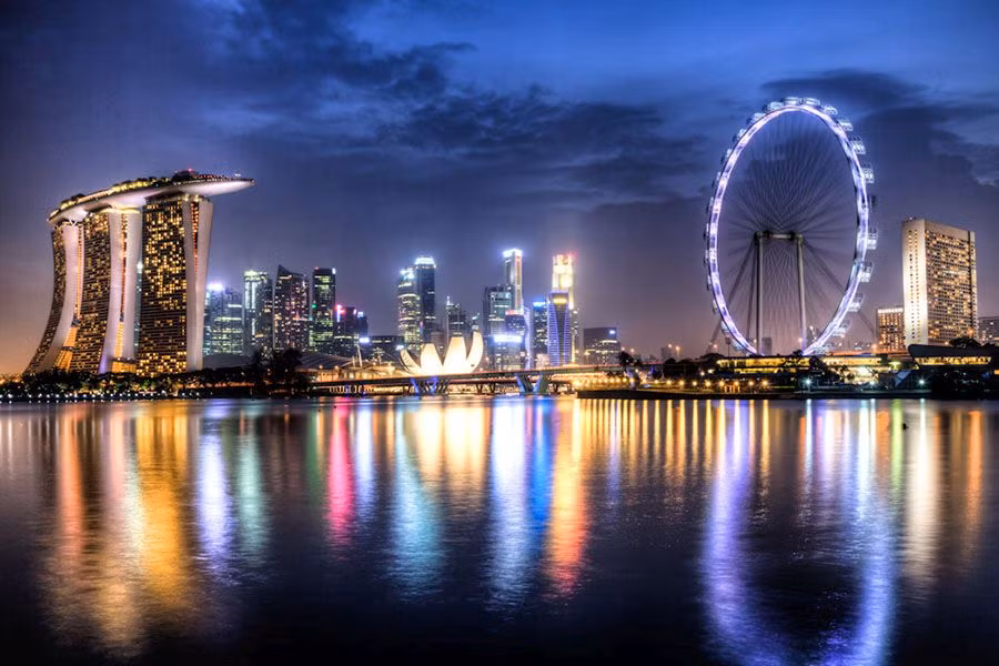 Singapore về đêm. Nguồn: nighttours.com.sg