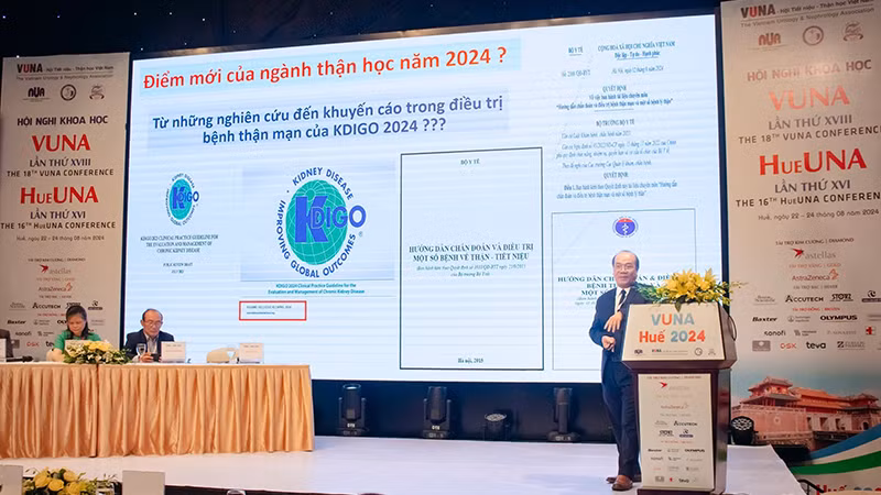 GS, TS Võ Tam, Phó Chủ tịch Hội VUNA cập nhật những nội dung mới trong điều trị bệnh thận mạn.