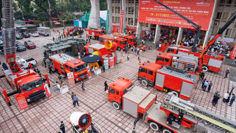 Triển lãm quốc tế lần thứ nhất năm 2023 về phòng cháy, chữa cháy và cứu nạn, cứu hộ tổ chức tại Hà Nội.