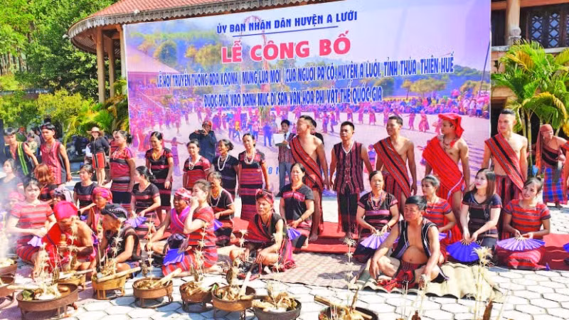 Lễ hội A Za Koonh của người Pa Cô, huyện A Lưới được công nhận Di sản văn hóa phi vật thể quốc gia từ năm 2019.