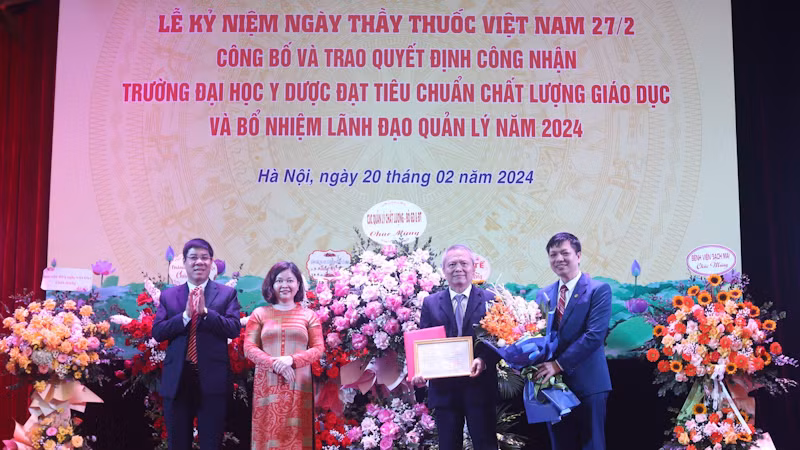 Trường đại học Y dược được công nhận đạt tiêu chuẩn chất lượng giáo dục. Trường đại học Y dược được công nhận đạt tiêu chuẩn chất lượng giáo dục.