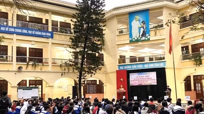 Quang cảnh lễ khai mạc kỳ thi.