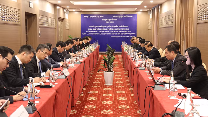 Quang cảnh hội đàm. (Ảnh: Hải Tiến)