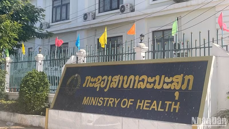 Trụ sở Bộ Y tế Lào. Ảnh: Hải Tiến