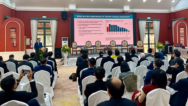 Đại diện IMF phát biểu tại Hội thảo. Ảnh: Trịnh Dũng