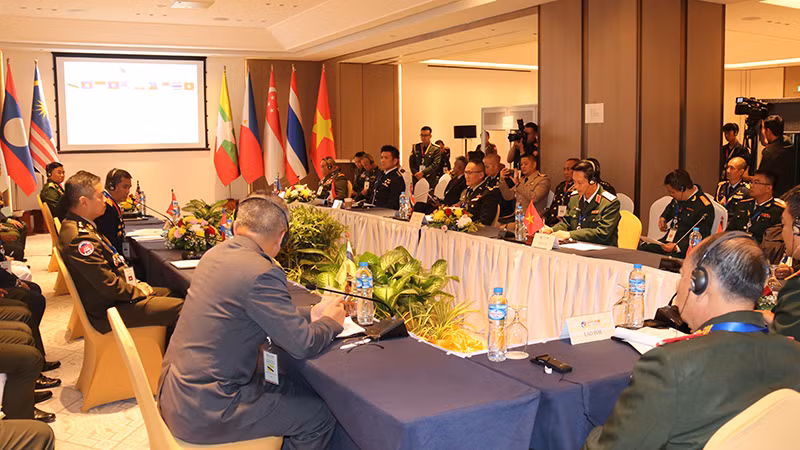 Hội nghị Cục trưởng Tác chiến ASEAN lần thứ 14 (AMOM 14). Ảnh: HẢI TIẾN