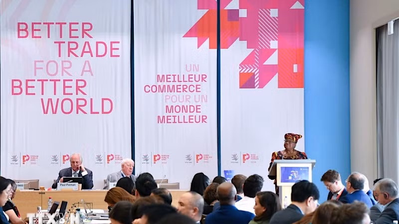 Quang cảnh Diễn đàn Công chúng WTO 2024 ở Geneva, Thụy Sĩ. (Ảnh: THX/TTXVN)