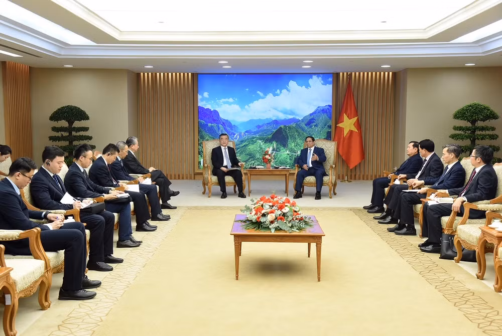 Toàn cảnh buổi tiếp. (Ảnh: TRẦN HẢI)