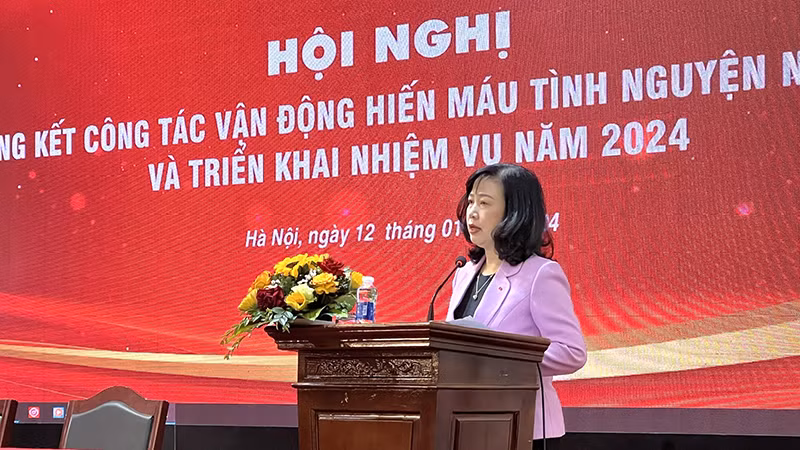 Bộ trưởng Y tế Đào Hồng Lan phát biểu tại Hội nghị.